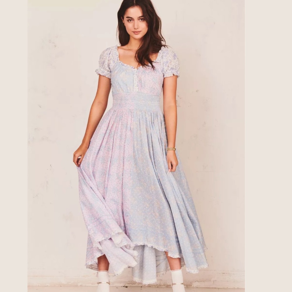 COPY - Ren Maxi Dress color BLUEBERRY DUST  by LoveShackFancy size S BRAND NEW …